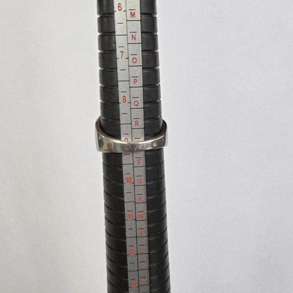 Men's Silver Square CZ Ring - Picture 6 of 8